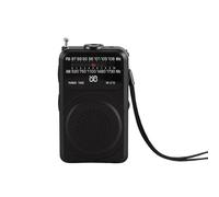 Oewwthy Radio FM/AM W-215 à Bande Complète et Canaux Multiples, Interface 3,5 Mm, avec Mini Lampe Torche et Éclairage d'urgence pour L'Extérieur A