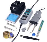 Oewwthy Station de Soudage Portable 938D avec Pince à Épiler, Fer à Souder 220 V, Kit de Dessoudage de Puces, Prise UE