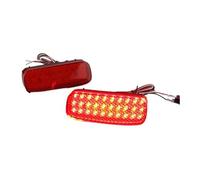 OEXRIG Arrière Pare-chocs Réflecteur Pour Peugeot 107 206 607 Réflecteur Pare-chocs Arrière À LED (références 6340E6 Et 6340E7)(2pcs RED LENS)