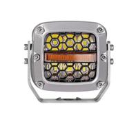 OEXRIG Ensemble de phare 60W Conduite Led Lumière Travail Double Couleur 6000K DRL Projecteur Antibrouillard ATV Scooter Pour Camion Voiture SUV Tracteur Phares Avant(1PCS chrome 60W)