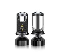 OEXRIG Ensemble de phare LED Y7 H4, Pour Mini Lentilles, Ampoules Phares, Faisceau Haut Et Bas, Canbus Turbo Ventilateur, Lampe D'éclairage LHD 12V 24V Phares Avant(1 jeu)