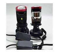 OEXRIG Ensemble de phare Lentille LED H4 Triple Couleur Pour Mini Projecteur, Phares LED H4 3000K 4300K 6000K, Ampoule Canbus H4, Faisceau Haut Et Bas Phares Avant(Fanless Y7,Left-Hand Drive)
