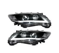 OEXRIG Ensemble de phare Pour Toyota Pour Corolla 2011-2013 Auto DRL Phare Avant Couverture Antibrouillard Voiture Led Feux Diurnes Phares Avant(Without Bulb)