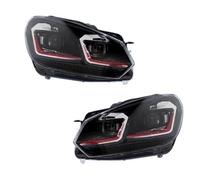 OEXRIG Ensemble de phare Pour VW Pour Golf 6 MK6 2010-2012 Pour Golf 7.5 LED Projecteur Phare Automatique Double Lentille Voiture Feux Avant Assemblage Phares Avant(Red Style)