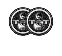 OEXRIG Ensemble de phare Pour Wrangler illimité JK 7 "DRL Angle yeux projecteur Led phare 7 pouces phare rond Halo Led Phares Avant(2PC headlight A)