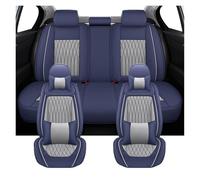 OEXRIG Housse Siege Voiture Housses Siège Voiture PU Ensemble Complet pour Nissan X pour Trail T32 pour Qashqai J11 pour Navara D40 pour Rouge pour Coups Pied(Blue)
