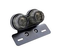 OEXRIGRU Feu Arrière De Moto Feu Freinage Double Queue Pour Moto Lampe D'avertissement D'arrêt Support Plaque D'immatriculation Modifié Clignotants(Smoke)