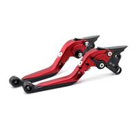 OEXRIGRU Poignée Frein pour Ducati pour Monster S2R/S4/S4R/900/1000 pour Multistrada 1000/1100 Leviers d'embrayage De Frein De Moto Réglables Pliants Extensibles Levier Frein Moto(Red)