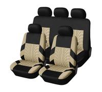 OEXRIGRU pour VW pour Golf 4 Housses De Siège Auto Brodées Ensemble De Rangement pour Voiture House Siège Voiture(Beige Full Set)