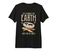 of Course The Earth is Flat. How Else Would It Stay on The T-Shirt Haut de Gamme