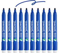 Of Scandinavia 10 Marqueur Pour Tableau Blanc Bleu-800,Pointe Ogive De 1,5 Mm Avec Label Écologique Nordic Swan-Non Toxique Et Sans Odeur-Corps En Plastique Avec Capuchon Anti-Roulis