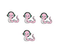 of The Button Plush Brooch Year Small Ornament Pen Stand Watch Strap Lanyard Anti-Slip Accessories Snake Pin Zinc Alloy Pink