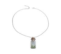 Of the Dead Glowing Jewelry Collier avec pendentif en forme de bouteille flottante Specter Boucles d'oreilles Bagues pour événement de nuit Halloween Jour des morts Bouteille de dérive Halloween
