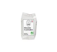 OFAL Flocons 5 Céréales Bio - AVOINE, BLÉ, ORGE, Riz, SEIGLE - Sachet 500g - Agriculture Biologique - Conditionné en Drôme depuis 1938 - Lot de 3