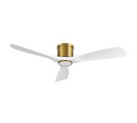 OFANTOP 132CM Smart ventilateurs de plafond modernes à profil bas avec lumières à distance, Moteur DC silencieux, contrôle avec WIFI Alexa App, dimmable, 3 pales blanches