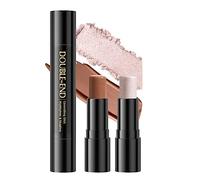 Ofanyia 2 in 1 Contour Stick, Double-end Highlighter & Bronzer Stick, Face Luminizers & Shade Cream Contour, Long-lasting Waterproof 3D Face Professional Makeup Cream Highlight Contour Stick (02#)