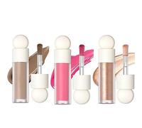 Ofanyia 3Pcs Liquid Blush Highlighter Contour Set, Soft Cream Highlighter Contour Blush Face Makeup, Moisturizing Blendable Feel, Easy to Blend Soft Velvet Liquid Highlighter Contour Blusher for Cheek