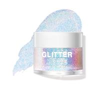 Ofanyia Body Glitter Gel, Holographic Chameleon Sequins Glitter Gel for Face Hair and Body Makeup, Long Lasting Waterproof Color Shifting Sparkling Glitter Gel for Festival Party Makeup (01#)