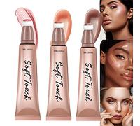 Ofanyia Highlighter Blush Contour Beauty Wand, Blush Highlight Bronzer Stick with Cushion Applicator, Lightweight Super Silky Cream Face Blush Contour Highlighter Stick, 3Pcs