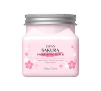 Ofanyia Sakura Exfoliating Scrub with Lactic Acid & Vitamin C, Exfoliating Scrub for Smooth & Softer Skin, Gentle Exfoliator Deep Cleansing Skin Moisturizing Gel (Sakura, 350g)