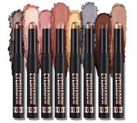 Ofanyia Set de 8 couleurs d'ombres à paupières, Shimmer Matte Eye Shadow Crayon Eye Brightener Stick, Smooth Texture Cream Eyeshadow Pen, Long Lasting Waterproof Eye Shadow Oencil Gift Set