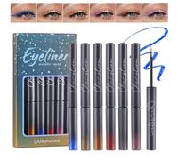Ofanyia Set de Maquillage 6Pcs Metallic Eyeliner Liquide, Set D'ombres à Paupières Multichromes Pailletées, Kit d'eye-liners Colorés Pour le Maquillage des Yeux, Formule Waterproof Longue Ddurée