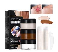 Ofanyia Tattoo Cover Up, 2 Colors Tattoo Cover Up Makeup Waterproof, Long-Lasting Skin Concealer Set for Tattoo Removal, Scars, and Other Blemishes (Tatouage, cicatrices et autres défauts)