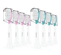 Ofashu Têtes de Brosse à Dents pour Enfant Compatible avec Philips Sonicare Électrique, Kids Brossette pour les enfants de 7 ans, Rose/Vert, 8 Pièces