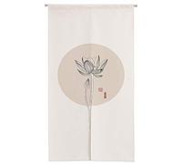Ofat Home Rideau de Porte Traditionnel Chinois noren Japonais/Tapisserie Florale et Oiseau Peinture à l'encre poésie Calligraphie 85 x 150 cm pour séparation de Cuisine