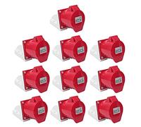 OFBMXGKAO Lot de 10 connecteurs industriels 32 A 380-415 V étanches IP44 4 trous pour prise électrique industrielle