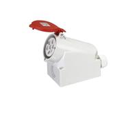 OFBMXGKAO Prise et fiche d'aviation Industrielle triphasée IP44 CEE 7P 16A 32A Prise d'interface de Machine à Huile à 7 Trous étanche et Anti-poussière 400(Ivory,25 V)