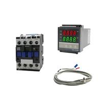 OFBMXGKAO Régulateur de température PID numérique AC 110 V/220 V REX-C100 + Relais SSR 40 A Max. 40 DA + sonde thermocouple K M6 1 m avec dissipateur Thermique