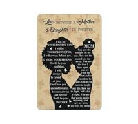 OFCFGF Plaque vintage en étain avec inscription « Mom » - Décoration d'intérieur - Inscription « Love Between A Mother and Daughter is Forever » - Affiche de peinture pour mère et fille - Cadeau pour