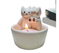 Ofcwoa Bougeoir avec mains de chat réchauffantes, photophore avec chat - Bougeoir pour chat avec pattes de chat chauffantes - Bougeoir pour chat fait à la main pour décoration d'intérieur