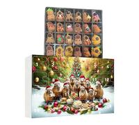 Ofcwoa Capybara Figurine de bureau de Noël compte à rebours 2025-24 jours - Petite Capybara - Calendrier de compte à rebours - Pour hommes, adolescents, famille, amis