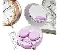 Ofcwoa Étui pour lentilles de contact | Avec pince à épiler et boîte rechargeable | Kit de lentilles de contact pour voyage - Pour sclérales colorées - Lentilles RGP souples pour le quotidien