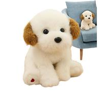 Ofcwoa Peluche - Compagnon doux et apaisant - Chien en peluche assis comme figurine - Pour filles, amis, amoureux des animaux de compagnie, adolescentes - Sur canapé, lit, canapé, bureau