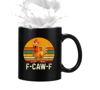 Ofcwoa Tasse à café amusante poules | Tasse en céramique 350 ml pour boissons chaudes et froides - Tasse à café du matin humoristique | Pour la maison, l'école, l'appartement, le dortoir d'étudiant