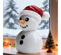 OFDNE Figurine de Noël, jolie statue de bonhomme de neige, décoration amusante pour décorations de Noël d'intérieur, figurine de Noël pour porche et intérieur, fête d'hiver, cadeaux