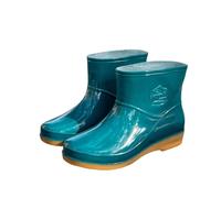 ofeirhz Bottes en caoutchouc mi-mollet épais pour femme - Résistantes à l'eau - Faciles à mettre et à enlever - Antidérapantes - Faciles à nettoyer - Pour la pêche, le lavage de voiture, la cuisine