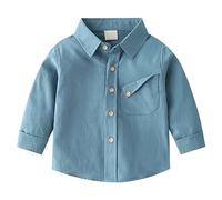 ofeirhz Chemise de compression sans manches pour jeunes nouveau-nés garçons automne et hiver revers couleur unie chemise irrégulière design quotidien mariage fleur garçon tenues jeune basket-ball