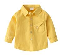 ofeirhz Chemise de compression sans manches pour jeunes nouveau-nés garçons automne et hiver revers couleur unie chemise irrégulière design quotidien mariage fleur garçon tenues de basket-ball pour