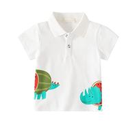 ofeirhz Chemise sans manches pour enfants Little & Big Boys Chemise à manches courtes avec poches pour jeunes de 2 à 8 ans Chemises unies (blanc, 5-6 ans)