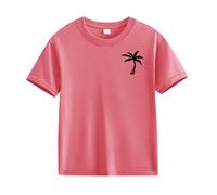 ofeirhz Chemise thermique tendance pour petit garçon cocotier confortable et respirant pour garçon, taille 4 (rose, 8-9 ans)