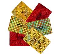 Off-Block Glamour SeET Lot de 6 étuis de protection RFID NFC Blocker EC Protection dernière génération 2024 contre le vol de données et le vol de données pour protéger vos cartes à puce, Gold1, rouge,