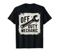 Off Duty Mechanic Plaque de décoration de Garage Vintage T-Shirt, Homme, Noir, 6XL