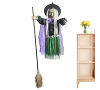 Off Flying Hover Witch - Outdoor Halloween Decor for Lawn & House