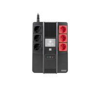 OFF LINE onduleur FORTRESS BUNKER 600VA (360W) avec batterie de secours 12V/7- AVR function -6 prises Schuko- 3 avec batterie