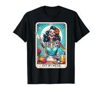 Off My Meds Unhinged Tarot Card Funny Graphic T-Shirt Graphique avec Valeur, Homme, Noir, XL