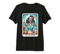 Off My Meds Unhinged Tarot Card Funny Graphic T-Shirt Haut de Gamme